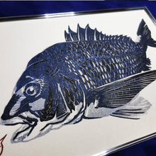 Load image into Gallery viewer, Hand-Printed Woodblock Print of Black Sea Bream