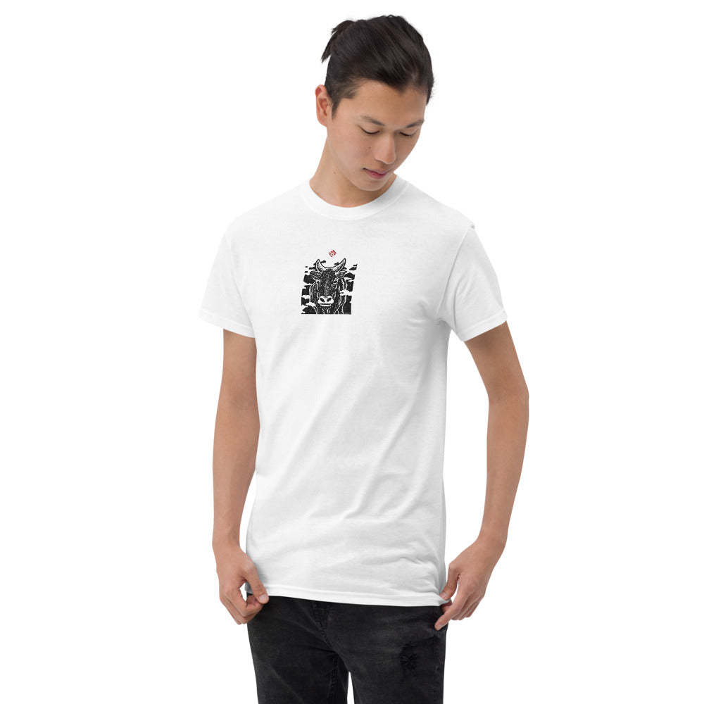 YEN JPN 牛　木版画　Tシャツ